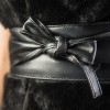 Curea Dama Piele Naturala Lata, Marime Universala, Fara Catarama - Negru, Gri, Crem - Centura Femei Accesorii Moda
