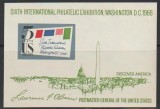 SUA 1966 - Expo Filatelic SIPEX, colita neuzata