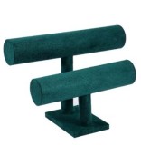 Cumpara ieftin Suport Elegant pentru Br???ri ?i Ceasuri &ndash; Stand Dublu din Lemn WZ2522