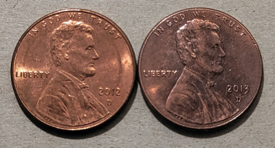 1 cent USA - SUA - 2012 D, 2013 D foto
