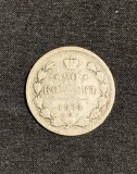 Moneda 20 copeici 1874 Rusia argint, Europa