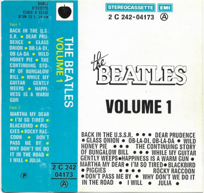 Casetă audio The Beatles &amp;lrm;&amp;ndash; The Beatles - Volume 1, originală foto