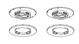 Sistem Fixare Covorase Lexus Oval Bej/Crem - Cleme/Saibe Presuri Auto - 2 Bucati