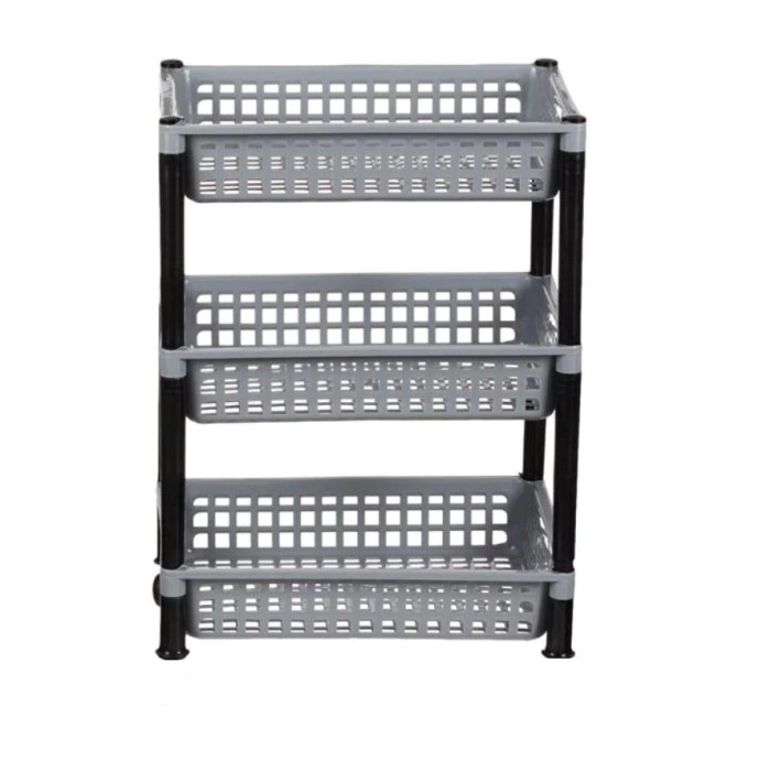 Raft plastic pentru depozitare , gri, 30x40x56 cm