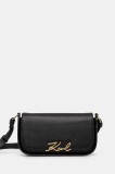 Karl Lagerfeld poseta de piele K/SIGNATURE culoarea negru, A1W30039