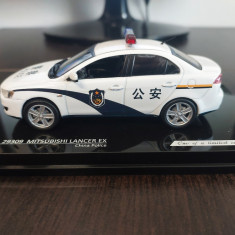 Macheta MITSUBISHI LANCER EVO X POLITIA CHINA - Vitesse, scara 1/43, noua.