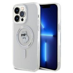 Husa iPhone 15 Pro Max Karl Lagerfeld IML MagSafe, Choupette, transparenta, KLHMP15XHFCCNOT foto