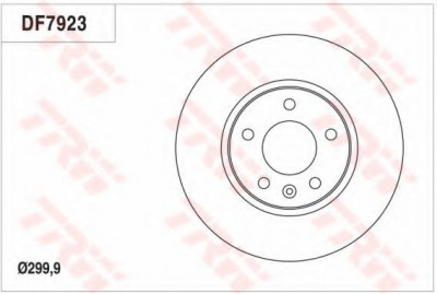 Disc frana OPEL ASTRA J GTC (2011 - 2016) TRW DF7923 foto