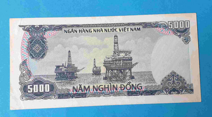 Bancnota veche Viet Nam 5000 Dong 1987