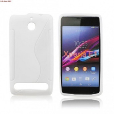 Husa Silicon S-Line Sony Xperia E1 (D2005) Alba foto