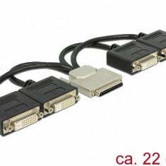 Adaptor VHDCI-68 pini la 4 x DVI 24+1 pini T-M 22cm, Delock 65649