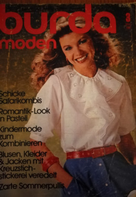 Burda revista moda vintage cu tipare anii 80 foto