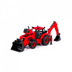 Tractor-excavator cu încărcător, 31x15x14.5 cm, 5-7 ani, 3-5 ani, Băieți