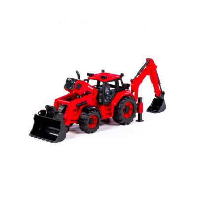 Tractor-excavator cu &amp;icirc;ncărcător, 31x15x14.5 cm, 5-7 ani, 3-5 ani, Băieți foto