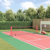 vidaXL Rețea de tenis Negru și roșu 301 x 90.5 x 87 cm Poliester