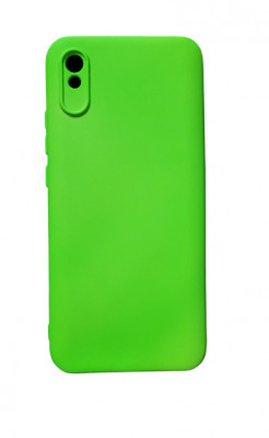 Huse silicon antisoc cu microfibra pentru Xiaomi Redmi 9A 4G Verde Neon foto