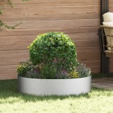 VidaXL Ghiveci Metalic Gri Galvanizat Metal Mare Ghiveci Gri Circular