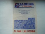 Program F.C. Bihor - Jiul Petrosani, 1982