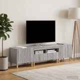 Cumpara ieftin Set de 3 piese pentru TV cu LED DELFT Sonoma gri Lemn prelucrat