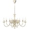 Candelabru alb de metal &icirc;n stil antic 8 x becuri E14