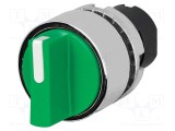 Comutator rotativ 22mm EAO Poz.i stabil 2 verde fără IP65
