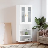 VidaXL Dulap &icirc;nalt, alb, 69,5x34x180 cm, lemn compozit
