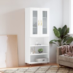 vidaXL Dulap inalt, alb, 69,5x34x180 cm, lemn compozit foto