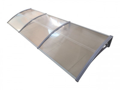 360 x 120 cm Copertina de usa, gri transparent, accesorii montaj inclus, MAPROFI foto