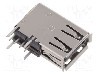 Conector USB A, versiune USB 2.0, {{Orientare spa&amp;#355;iala}}, AMPHENOL - 73725-11A0BLF