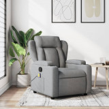 Gossi fotoliu de masaj rabatabil, gri deschis, textil