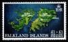 Falkland 1982, Mi #354**, harta insulelor Falkland, MNH! Cota 6 &euro;!, Nestampilat