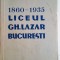 Monografia Liceului ,,Gh.Lazar,, din Bucuresti 1860-1935 /redactorul lucrarii-Ion Zamfirescu