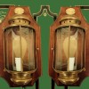 Set 2 Aplice Vechi Alama Masiva &amp; Sticla, 45cm, Antichitati, Lustre Vintage