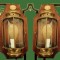 Set de 2 superbe aplice vechi din alama masiva