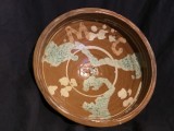Arta si Traditie - Farfurie / Blid / Strachina / Castron de Horezu jud Valcea ceramica utilitara mijlocul sec XX cu initialele M. C. !