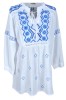 Bluza tip ie dama RDB2, alb zapada/albastru nautic , marimea S