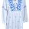 Bluza tip ie dama RDB2, alb zapada/albastru nautic , marimea S