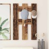 VidaXL Răcător de paltoane montat pe perete Lemn vechi 65 x 3 x 100 cm 874505