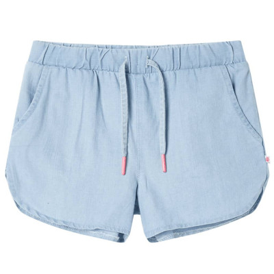 Pantaloni scurti pentru copii, albastru denim pal, 92 GartenMobel Dekor foto