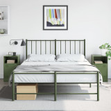 Cumpara ieftin Noptiere, 2 buc., verde olive, 34,5x39x62 cm, oțel