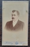 FOTOGRAFIE CDV - PORTRET BARBAT - ATELIER I. SPIRESCU BUCURESCI, MAI RARA