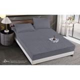 Cumpara ieftin Topper Saltea/Husa de pat matlasata si 2 fete de perne din catifea, cu elastic, model tip topper 160x200 - SPR507