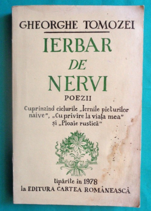 Gheorghe Tomozei &ndash; Ierbar de nervi ( prima editie )