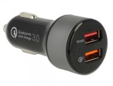 Incarcator auto cu 2 x USB Qualcomm&reg; Quick/Fast Charge 3.0 (incarcare rapida), Navilock 62739