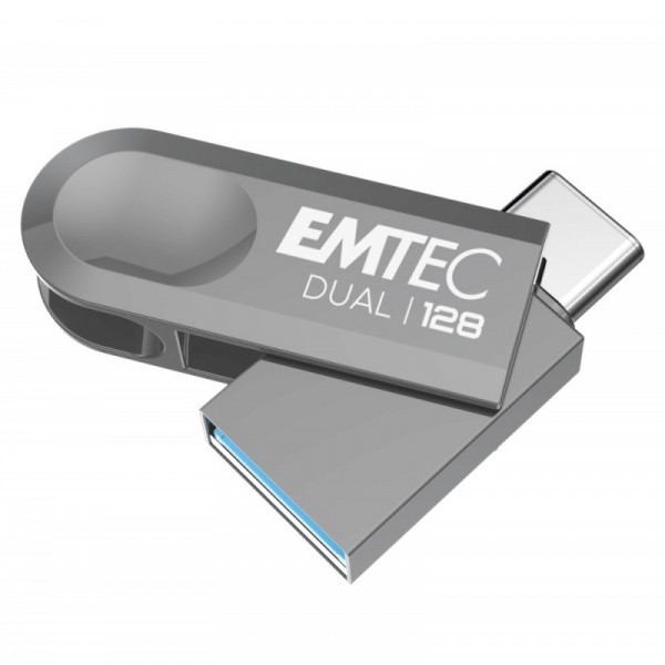 Memorie Externa USB-A 3.2 / USB-C Emtec D280 Dual, 128Gb ECMMD128GD2