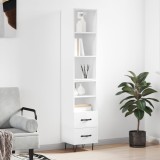 Cumpara ieftin Dulap &icirc;nalt, alb extralucios, 34,5x34x180 cm, lemn prelucrat