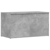 Cufar de depozitare, gri beton, 84x42x46 cm, lemn compozit