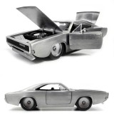 Macheta metal Fast and Furious Dom Dodge Charger silver R/T scara 1/24