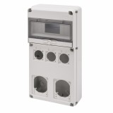 Tablou Q-DIN 10M 3 prize 16A 50X50 + 2 prize IEC 16 32A Gewiss GW68027N