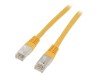 Patch Cord F/UTP Cat6 Ecranat Galben 0.25m 26AWG